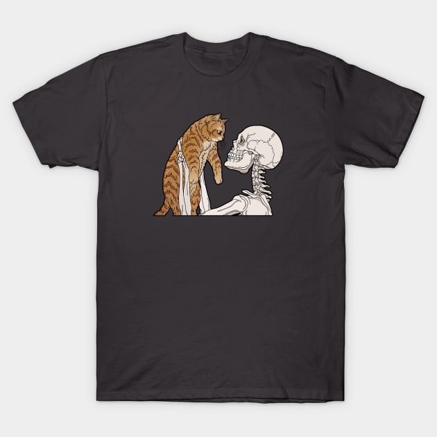 hello orange cat friend T-Shirt by tiina menzel